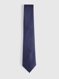 CORBATA JACQUARD MF AZUL MARINO