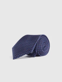 CORBATA JACQUARD MF AZUL MARINO