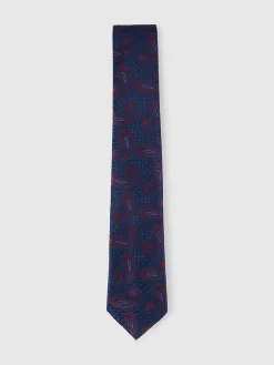 CORBATA JACQUARD MF AZUL MARINO