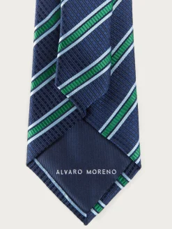CORBATA JACQUARD MF AZUL MARINO