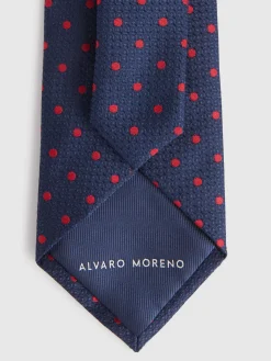 CORBATA JACQUARD MF AZUL MARINO