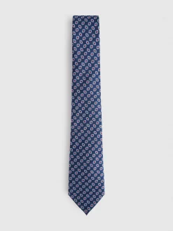 CORBATA JACQUARD MF AZUL MARINO