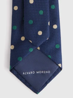 CORBATA JACQUARD MF AZUL MARINO