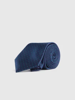 CORBATA JACQUARD MF AZUL MARINO