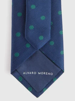 CORBATA JACQUARD MF AZUL MARINO