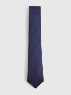 CORBATA JACQUARD MF AZUL MARINO