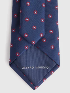 CORBATA JACQUARD MF AZUL MARINO