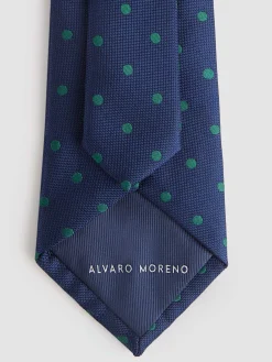 CORBATA JACQUARD MF AZUL MARINO