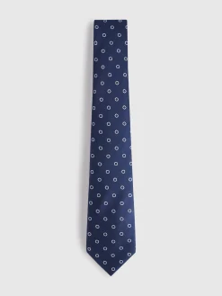 CORBATA JACQUARD MF AZUL MARINO
