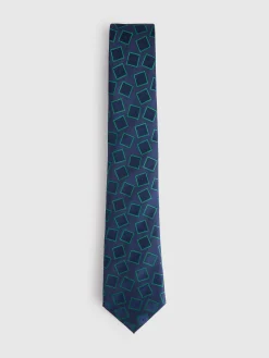 CORBATA JACQUARD MF AZUL MARINO
