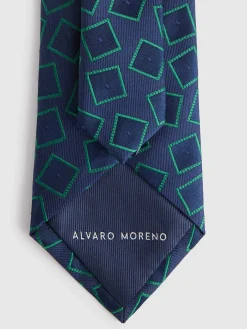 CORBATA JACQUARD MF AZUL MARINO