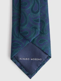 CORBATA JACQUARD MF AZUL MARINO