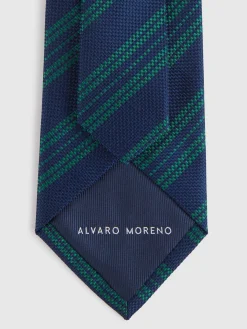 CORBATA JACQUARD MF AZUL MARINO