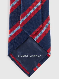 CORBATA JACQUARD MF AZUL MARINO