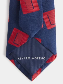 CORBATA JACQUARD MF AZUL MARINO