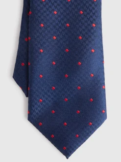 CORBATA JACQUARD MF AZUL MARINO