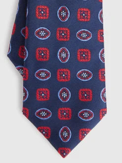 CORBATA JACQUARD MF AZUL MARINO