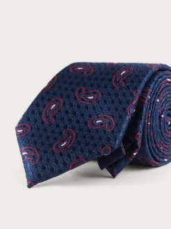 CORBATA JACQUARD MF AZUL MARINO