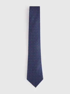 CORBATA JACQUARD MF AZUL MARINO