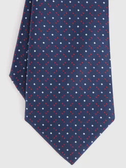 CORBATA JACQUARD MF AZUL MARINO