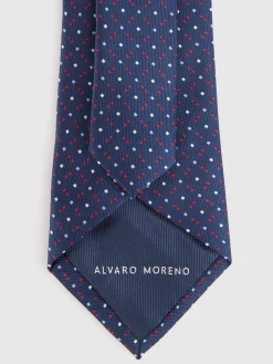 CORBATA JACQUARD MF AZUL MARINO