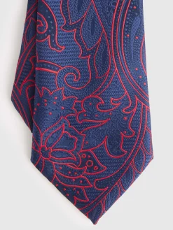 CORBATA JACQUARD MF AZUL MARINO
