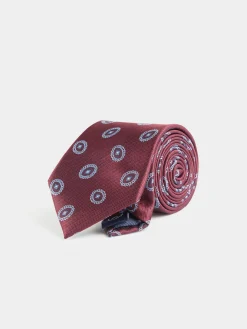 CORBATA JACQUARD MF BURDEOS