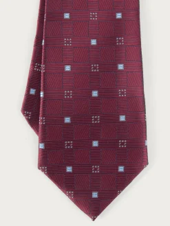 CORBATA JACQUARD MF BURDEOS
