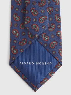 CORBATA PRINTED AZUL MARINO
