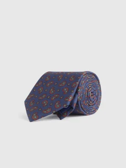 CORBATA PRINTED AZUL MARINO