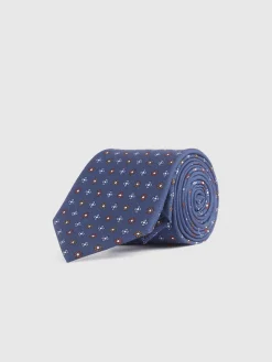 CORBATA PRINTED AZUL MARINO