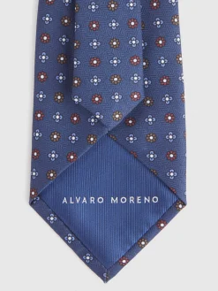 CORBATA PRINTED AZUL MARINO