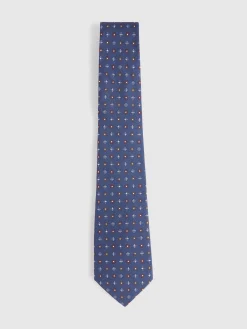 CORBATA PRINTED AZUL MARINO