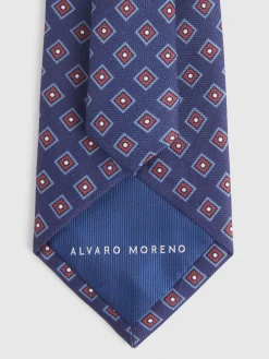 CORBATA PRINTED AZUL MARINO