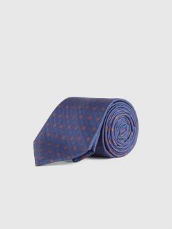 CORBATA PRINTED AZUL MARINO
