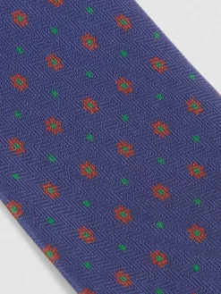 CORBATA PRINTED AZUL MARINO