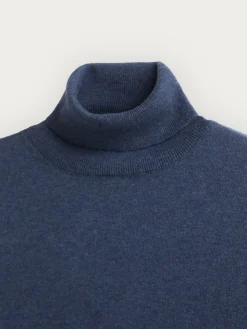 JERSEY ROLL COLLAR AZUL