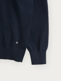 JERSEY ROLL COLLAR AZUL MARINO