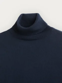 JERSEY ROLL COLLAR AZUL MARINO