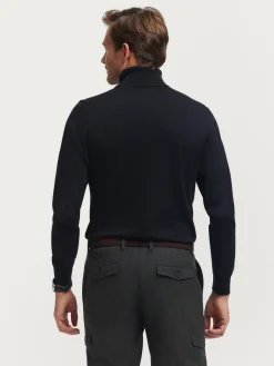 JERSEY ROLL COLLAR NEGRO