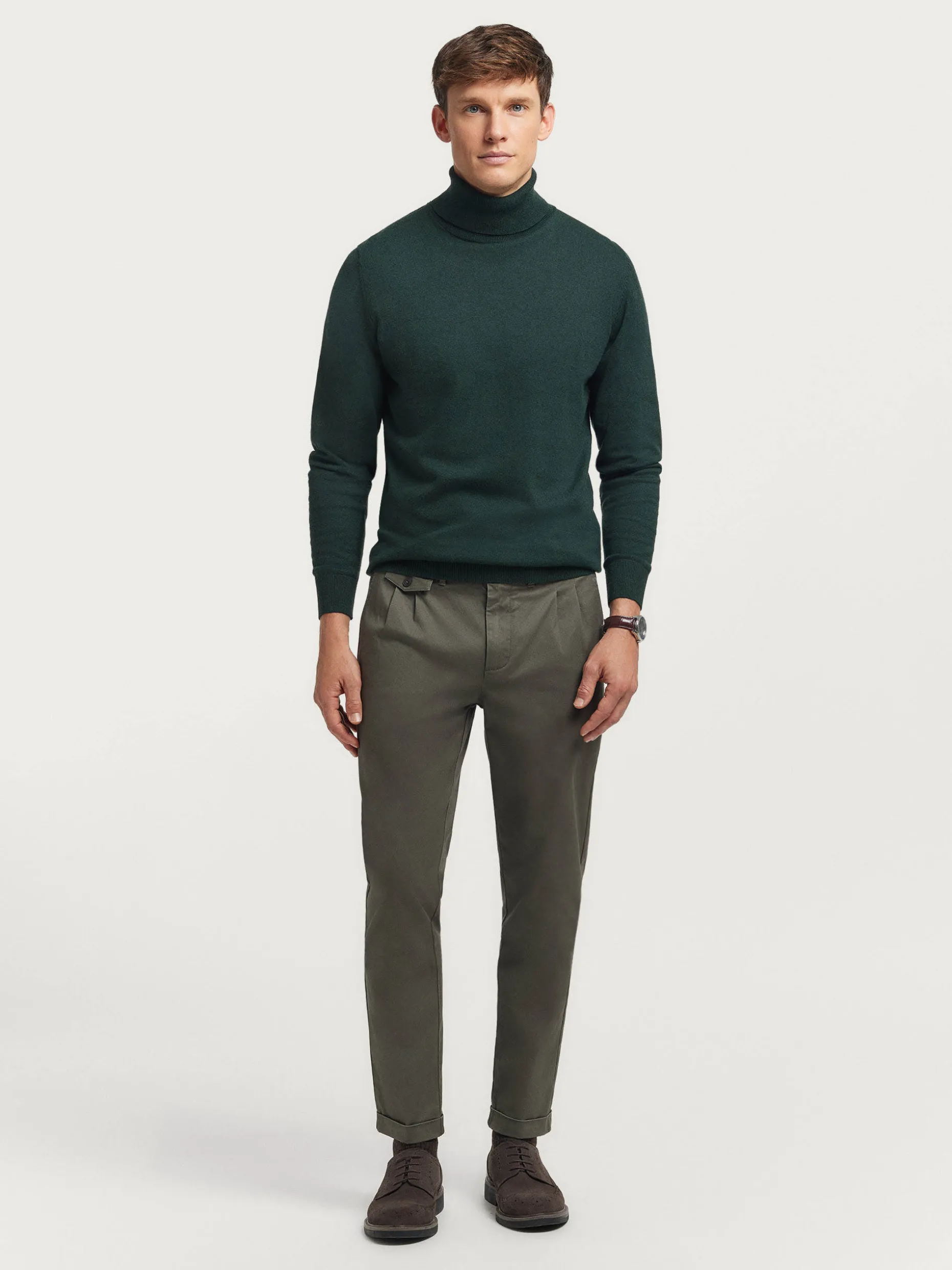 JERSEY ROLL COLLAR VERDE