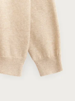 JERSEY ROUND NECK KIDS CAMEL