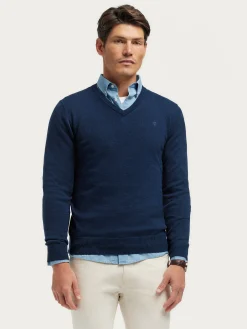 JERSEY V-NECK TRENDY AZUL MARINO