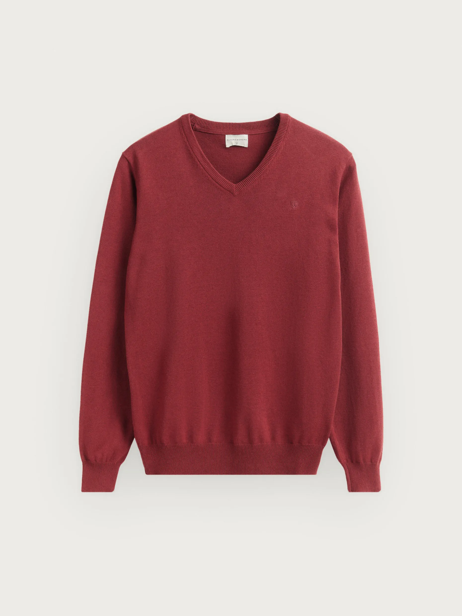 JERSEY V-NECK TRENDY BURDEOS