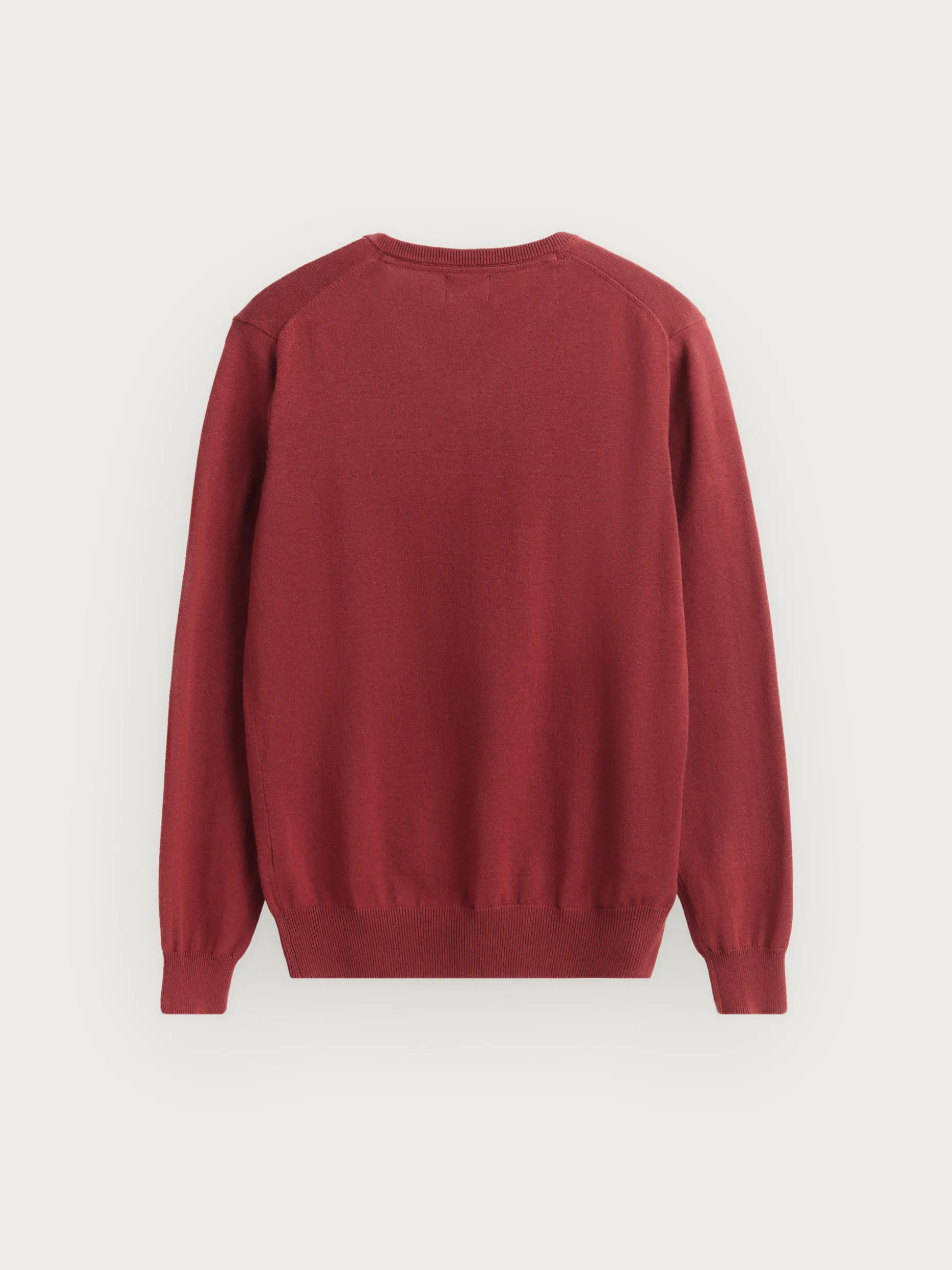 JERSEY V-NECK TRENDY BURDEOS