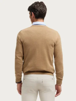 JERSEY V-NECK TRENDY CAMEL