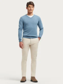 JERSEY V-NECK TRENDY CELESTE