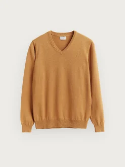 JERSEY V-NECK TRENDY MOSTAZA