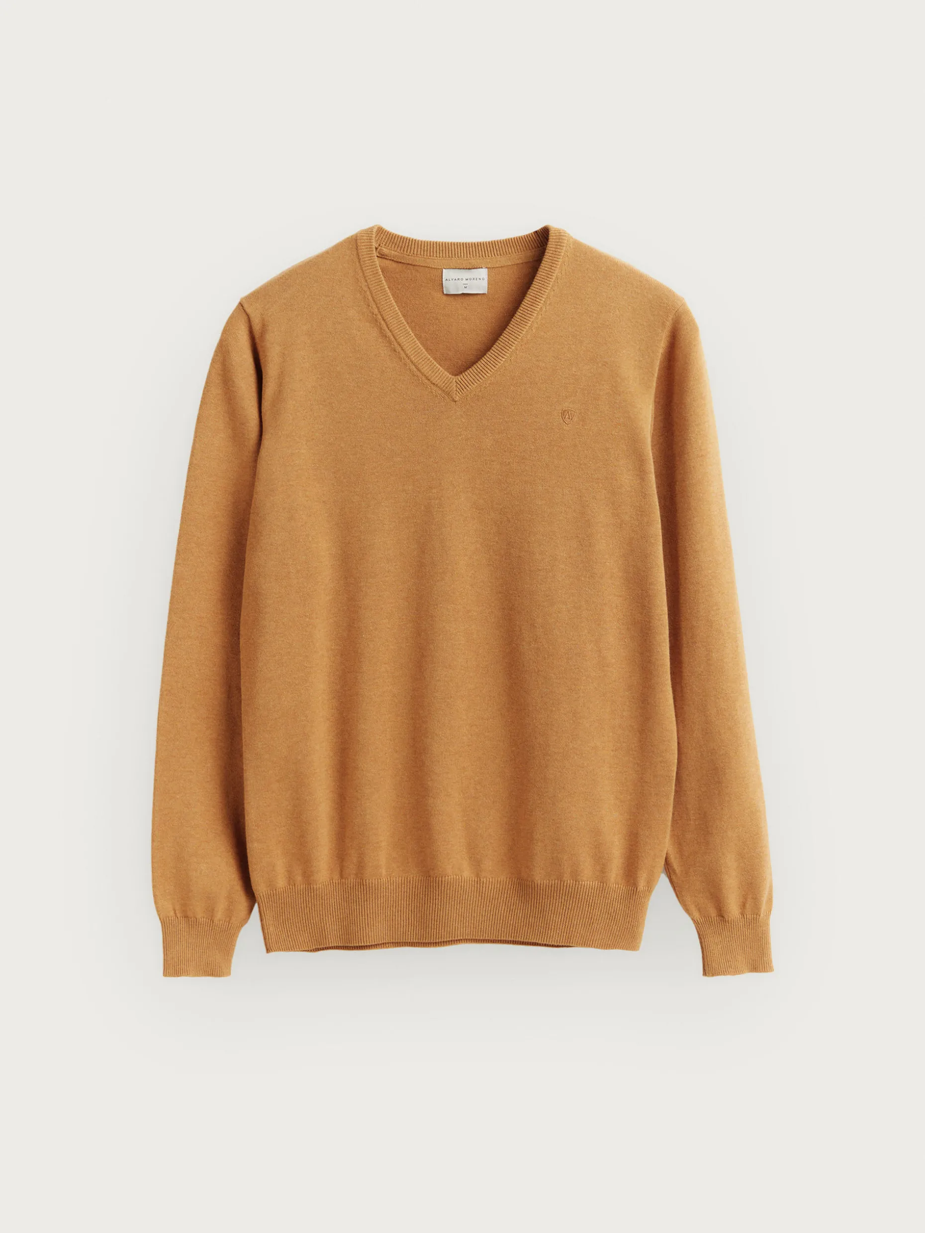 JERSEY V-NECK TRENDY MOSTAZA