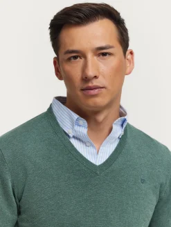 JERSEY V-NECK TRENDY VERDE